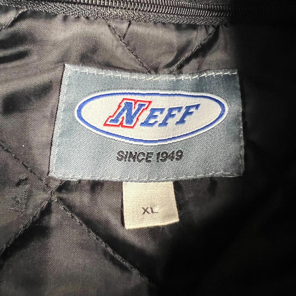 NEFF Varsity Letterman Jacket Clarinet Blue Wool Blend Size XL - Picture 7 of 10